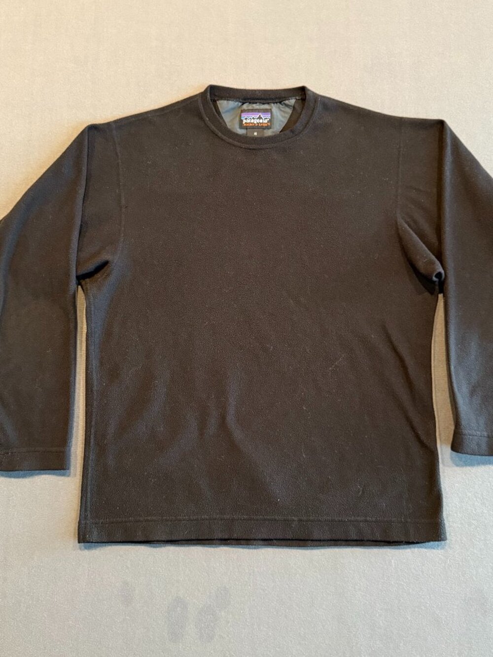 Patagonia Micro D-Luxe XS Black Fleece Crewneck Pullover Made in USA Gorpcore